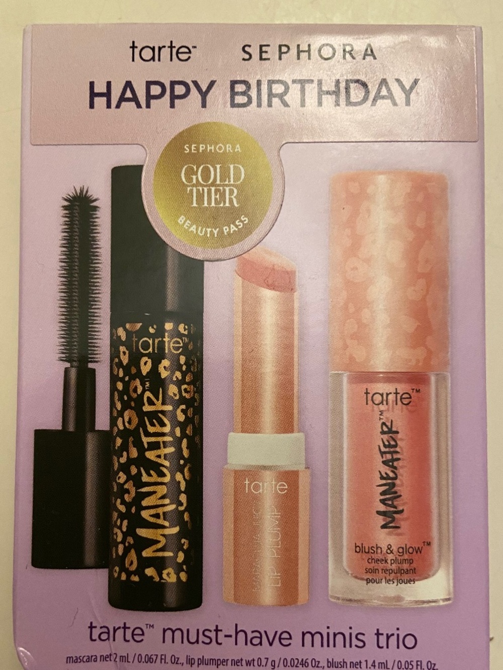 NIB Tarte Birthday Gift - Travel Size Makeup Set